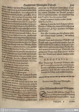 Hundert und Ein und Viertzigster Discurß. Von Müntzmeisten und Müntzern.