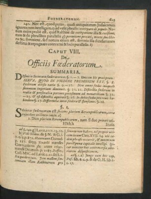 Caput VIII. De Officiis Foederatorum.