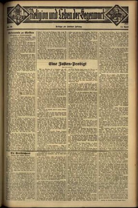 Dritte Ausgabe vom Sonntag, den 14. April 1935.