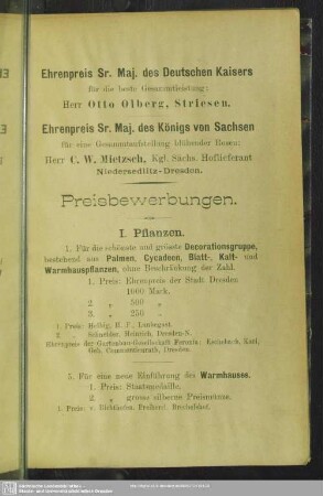 Ehrenpreis Sr. Maj. des Deutschen Kaisers für die beste Gesamtleistung