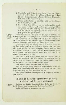 Warum ist die übliche Heimatkunde so wenig anziehend und so wenig erfolgreich?