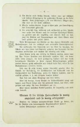 Warum ist die übliche Heimatkunde so wenig anziehend und so wenig erfolgreich?