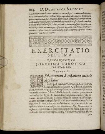 Exercitatio Septima