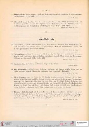Gemälde etc. (Nr. 177 - 182)