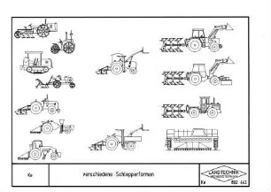 Verschiedene Schlepperformen