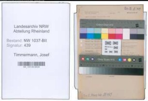 Entnazifizierung Josef Timmermann , geb. 14.09.1893 (Rektor)