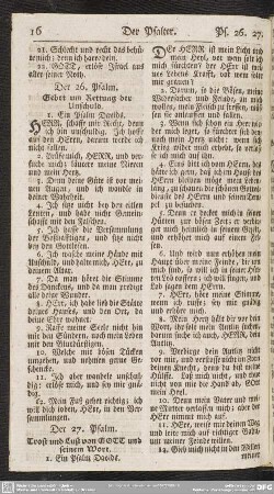 Der 26. Psalm. Gebet um Rettung der Unschuld