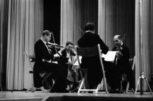 Donaueschingen: Donaueschinger Musiktage; Stadthalle; Novak-Quartett, Prag, seitlich