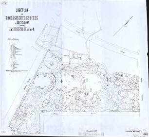 Lageplan des Zoologischen Gartens zu Düsseldorf