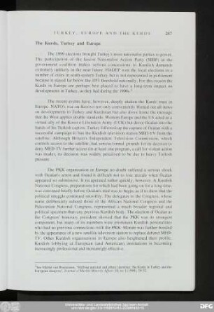 The Kurds, Turkey and Europe