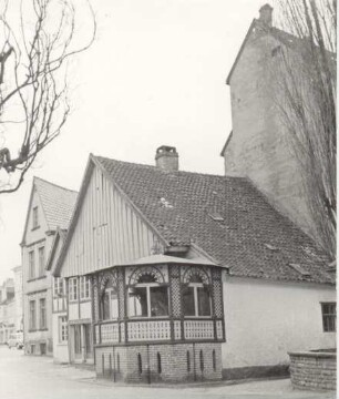 Haus am Wall abgerissen 1959. Detmold. Wall. Papierabzug