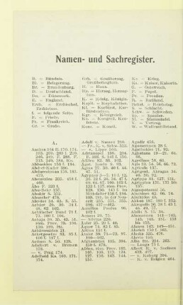 Namen- und Sachregister