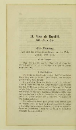 II. Rom als Republik. 509 - 31 v. Chr