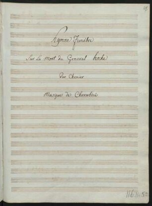 Hymne funèbre sur la mort du Général Hoche; Coro, orch; g-Moll