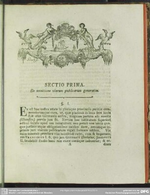 Sectio Prima. De munitione viarum publicarum generatim