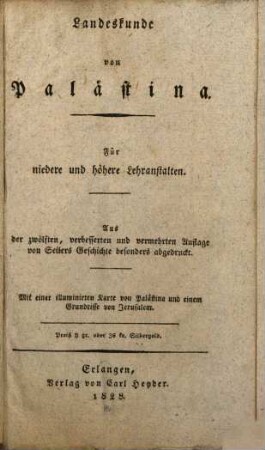 Landeskunde von Palästina