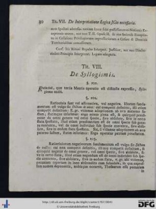 Tit. VIII. De Syllogismis.