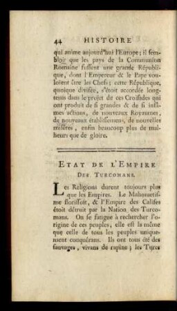 Etat De L'Empire Des Turcomans.