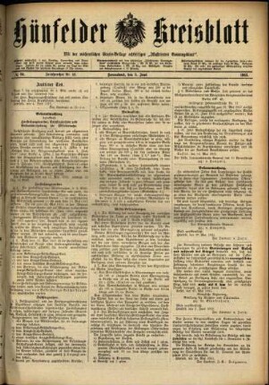 Ausgabe vom Samstag, den 05. Juni 1915.