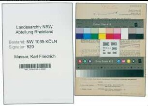 Entnazifizierung Karl Friedrich Massar , geb. 06.01.1914 (Kaufmaennischer Angestellter)