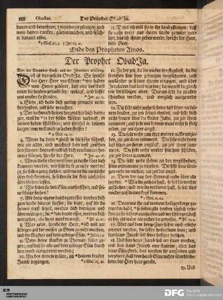 Der Prophet ObadJa.