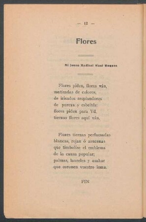 Flores : Al joven radical Raul Roquez