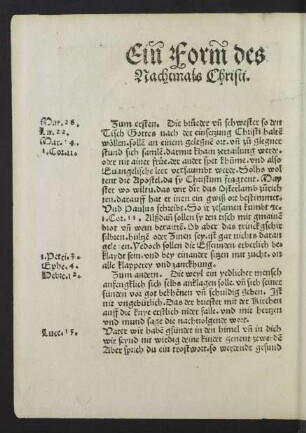 Ein Form des Nachtmals Christi.