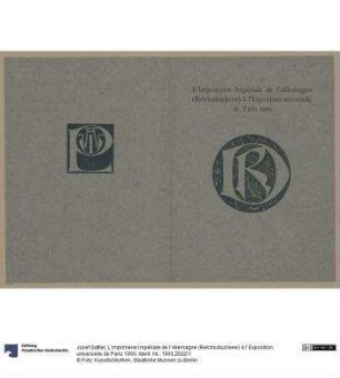 L'imprimerie Impériale de l' Allemagne (Reichsdruckerei) à l' Exposition universelle de Paris 1900