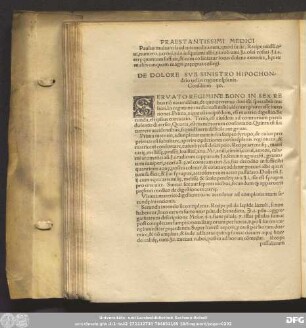 De Dolore Sub Sinistro Hipochondrio vel in regione splenis. Consilium 30.