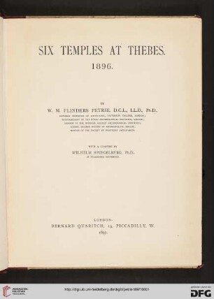 Six temples at Thebes : 1896