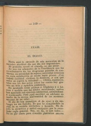 XXXIII. El diario.