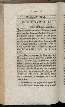 Neunzehnter Brief. Dieselbe an Dieselbe. - Drei und zwanzigster Brief. Fräulein Howe an Clarissa.