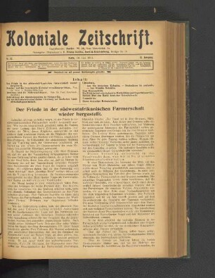Nr. 27. Berlin, 30. Juni 1911. 12. Jahrgang.