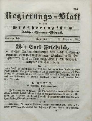 Nr. 36 : 21. Dezember 1850