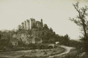Schloß Nossen : Julius von Leypold (1806-1874). Schloss Nossen. Öl/Leinwand, 40 x 61 cm