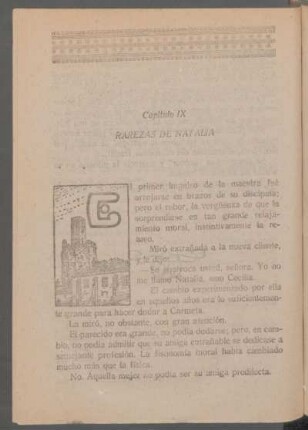 Capítulo IX - Rarezas de Natalia