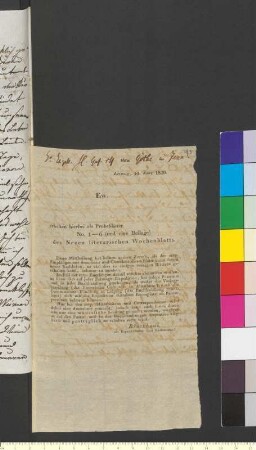 Brief von Brockhaus, Friedrich Arnold an Goethe, Johann Wolfgang von