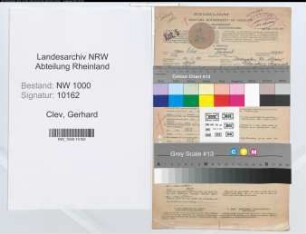 Entnazifizierung Gerhard Van Clev, geb. 31.03.1894 (Feuerwehrmann)