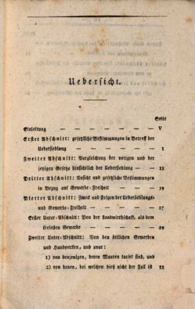 Die Uebersiedlungs- und Gewerbe-Freiheit zunächst in Württemberg