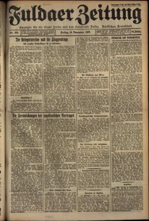 Ausgabe vom Freitag, den 18. November 1927.