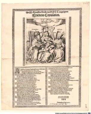 Deß H. Römischen Reichs von Gott eingesegnete FriedensCopulation
