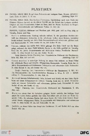 Plastiken (Nr. 289-385)