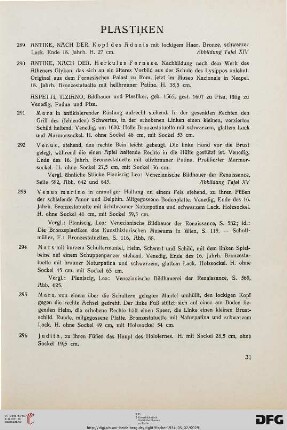 Plastiken (Nr. 289-385)