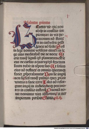 Psalterium : im Anhang Cantica, Tedeum und Symbolum Athanasianum