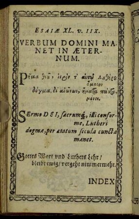 Verbum Domini Manet In Æternum.
