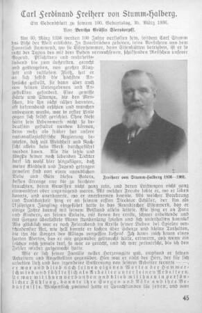 Karl Ferdinand Freiherr von Stumm-Halberg von Bertha Gräfin Sierstorpff