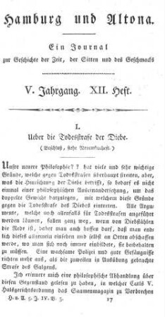 V. Jahrgang. XII. Heft