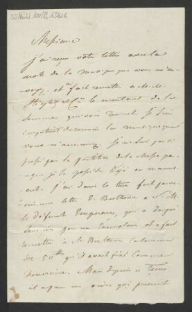 Brief an B. Schott's Söhne : 25.11.1826