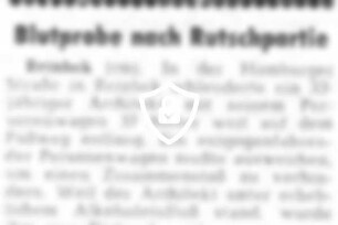 Blutprobe nach Rutschpartie