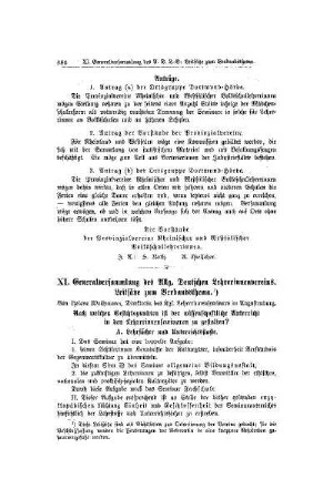 XI. Generalversammlung des Allg. Deutschen Lehrerinnenvereins : Leitsätze zum Verbandsthema